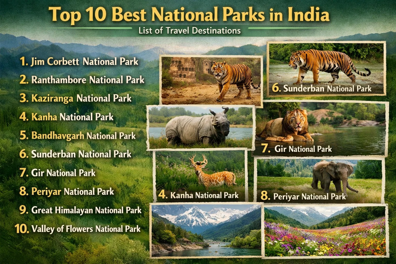 Top 10 Best National Parks in India